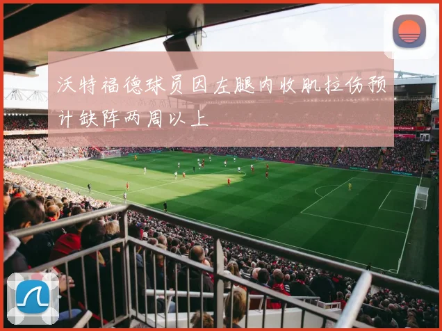 沃特福德球员因左腿内收肌拉伤预计缺阵两周以上